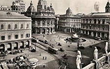 CARTOLINA D'EPOCA GENOVA PIAZZA DE FERRARI B/N C. 2798