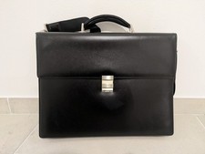 MONTBLANC Valigetta Borsa Porta Documenti In Pelle Nera