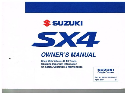Suzuki sx4 mk1 manuale - suzuki,
