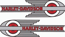 Adesivi serbatoio Harley-Davidson Decal Replica originali old style vecchi model