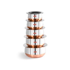 Set Di 5 Acciaio Inox Rame