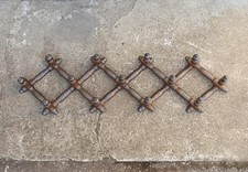 ATTACCAPANNI LEGNO MURO PARETE ANTICO APPENDIABITI LEGNO PARETE L.112 H.35 P.14 