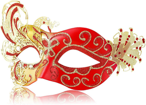 Maschera veneziana metallo - in,