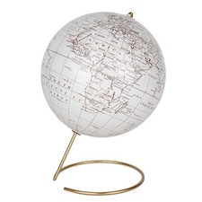 VOYAGE Mappamondo bianco e oro