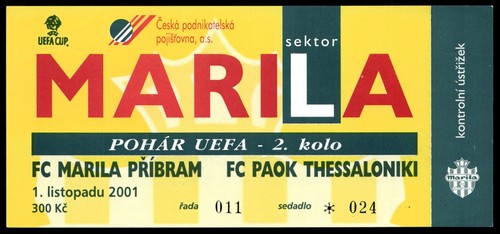 Biglietto 2001 marila - 2001, pribram