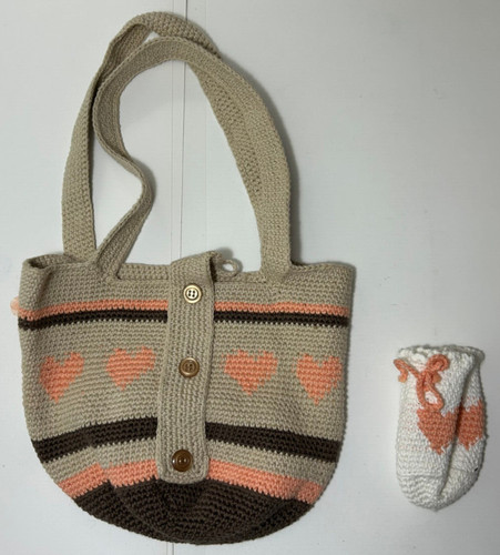 Borsa maglia uncinetto toni