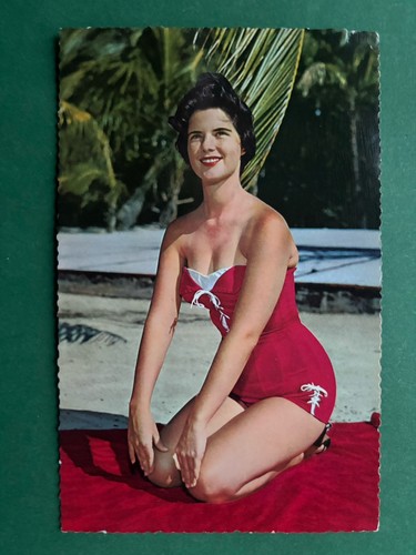 Cartolina donna bikini - cartolina,
