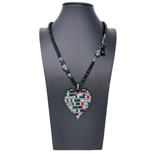Collana cuore perline - cuore, ciondolo