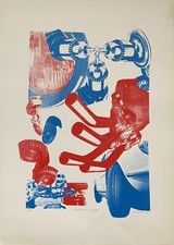 NONVEILLER GIORGIO MACCHINE CONIUGATE serigrafia 1977 cm. 70 x 50