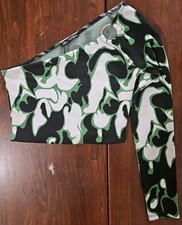 Zara NWT Black Green Gray Knit