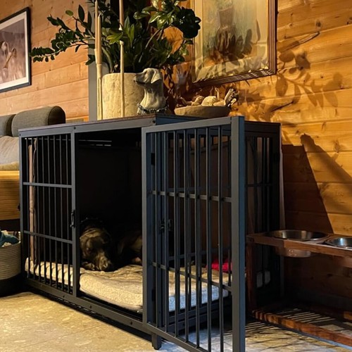Gabbia per cani legno - gabbia,