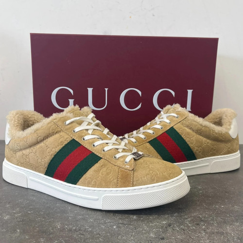 Sneaker bassa uomo - gucci, beige