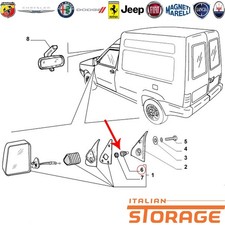 FIAT PALIO FIORINO STRADA CUFFIA SPECCHIO RETROVISORE NUOVA ORIGINALE 714229614