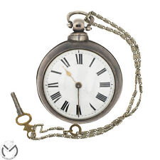 Orologio da tasca L. DOLD Fusee Carica Chiavetta Argento 800 1800-1900 -275vv23-