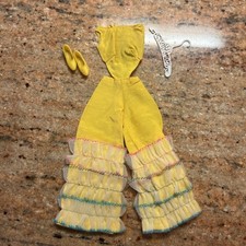 VINTAGE 1967 BARBIE CARAIBIE CROCIERA VESTITO E SCARPE #1687