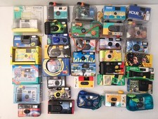 Lotto 35x Macchine Fotografiche Usa E Getta Kodak Agfa Konica Subacquee -E20