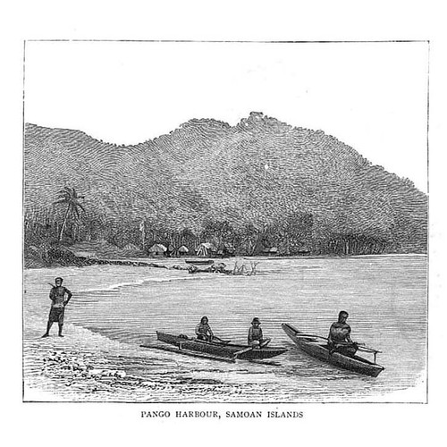 Samoa nativo barca porto - in, al