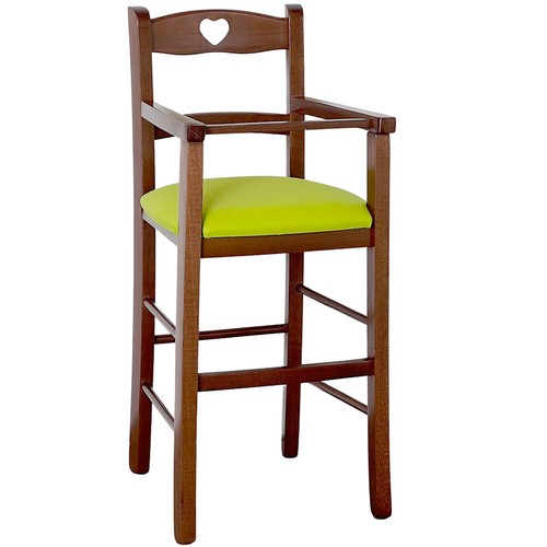 Seggiolone legno noce scuro - seggiolone, in