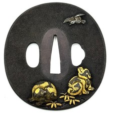 Tsuba 鐔 Mumei 無銘 Dog