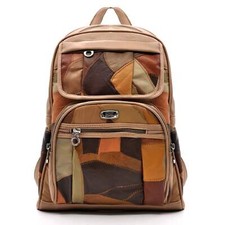 Zaino firmata COVERI ACTIVE vera pelle donna multi tasche