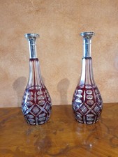 Coppia bottiglie cristallo - , di