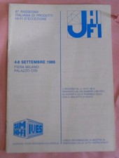 1986 6a RASSEGNA ITALIANA DI PRODOTTI HI-FI D'ECCEZIONE FIERA DI MILANO BROCHURE
