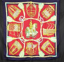 HERMES Sciarpa grande Carre 90 "LES MUSEROLLES" naso pelle senza etichette dal Giappone