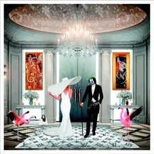 LA ROUGE - NEW CLASSIC serigrafia su tela street POP art joker luxury Vuitton