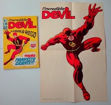 DEVIL corno N.1 IL DIAVOLO ROSSO silver surfer ORIGINALE 1970 MANIFESTO poster