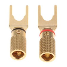 Connettore   con spina terminale a forcella tipo U a banana da 2 pezzi