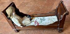 Lettino Divanetto Antico in noce per Bambole L.62cm Italia '800 Autentico