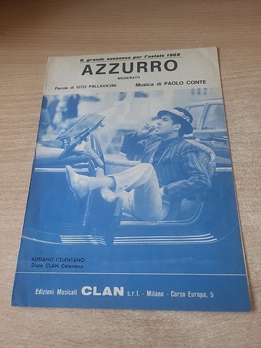 Spartito musicale azzurro - :,