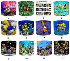 Paralumi Coordinato Coral Reef Carta da Parati Murali Marino Pesci Letto Set &