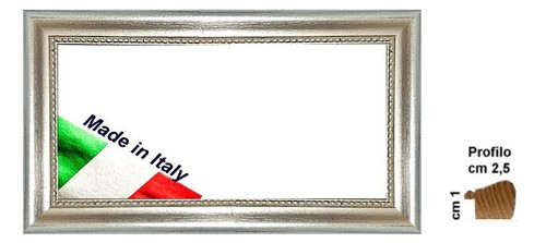 Cornice legno argento - in,