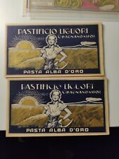 Etichetta Anni 50' Pastificio Liguori Dal 1820 Gragnano Napoli Pasta Alba D'oro
