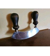 Coricama Acciaio Inox Antica  Mezzaluna Attrezzo Cucina 19 cm Manici Legno Nero 