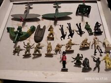 LOTTO SOLDATINI MILITARI E MEZZI 1/32 CIRCA- ANNI'70