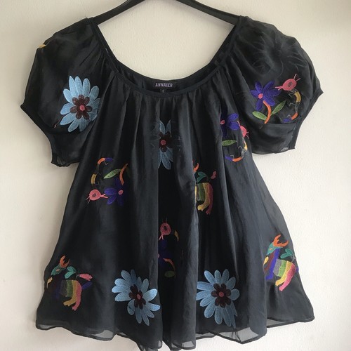 Blusa bohemien boho - , nera
