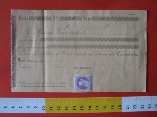 Italia assegno check 1879 - cb,
