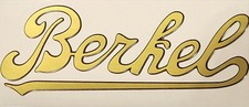 Adesivo Scritta BERKEL oro bordo nero grande 8,5cmx3,2cm