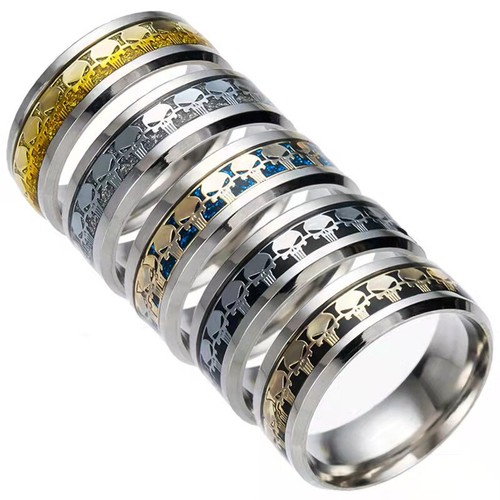 Anello teschio acciaio inox
