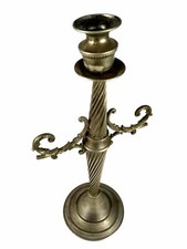 Candelabro portalume in acciaio placcato