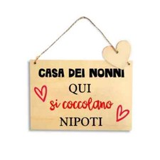 Targhetta in legno da parete