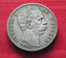 O) 5 lire 1879  Umberto I°