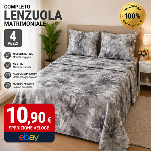 Completo lenzuola matrimoniale - lenzuola,