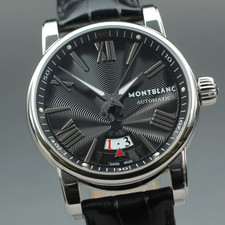 [Exc+5]Box MONTBLANC Star 7102 automatico data quadrante nero orologio da uom...
