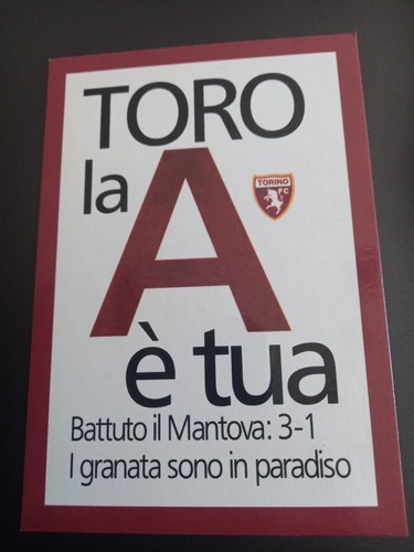 Torino toro calcio - torino, cartolina