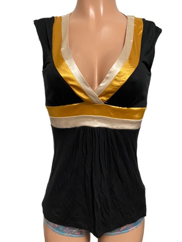 Top scollato y2k nero - scollo, a