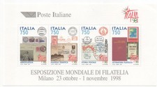 REPUBBLICA - 1998 - ESPOSIZIONE MONDIALE FILATELIA - FOGLETTO NUOVO**