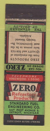 Matchbook cover zero - matchbook,